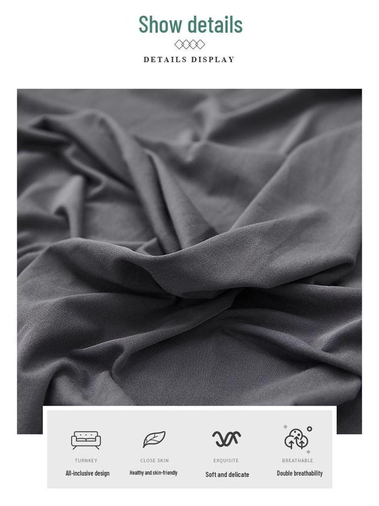 Universal Elastic Sofa Cover - Solid Color, Anti-Scratch, Four Seasons Protection for Chaise Lounge