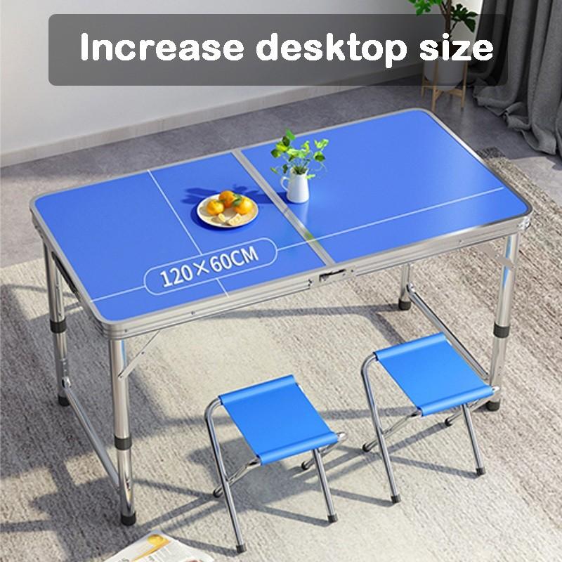 120 * 60 * 70cm 55-70cm Ayarlanabilir Yükseklik Yemek Masası Piknik Seyahat Malzemeleri Taşınabilir Dış Mekan Katlanabilir Masa