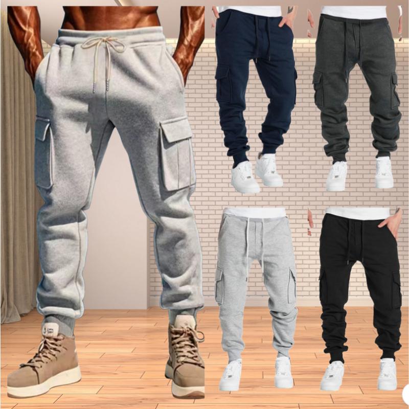 Herre Kasjual Cargo Joggebukser Vår Høst S-2XL Midje med Snøring Joggere Fotturer Taktiske Bukser for Menn med Lommer