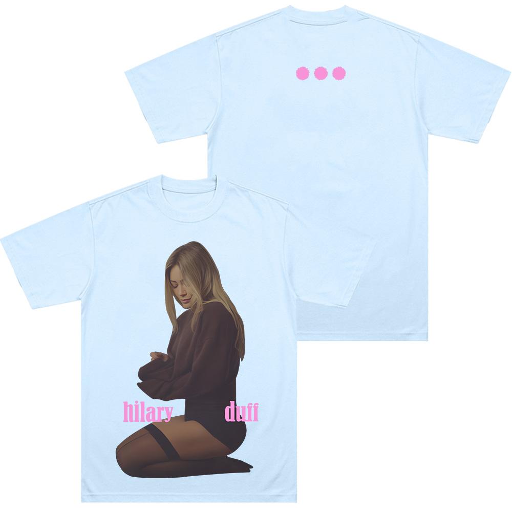 Luck… or Something Tees Hilary Duff New album Clothing High Quality 100%Cotton Tops Women Men Round Neck Short Sleeve Band T-shirt Summer Clothes