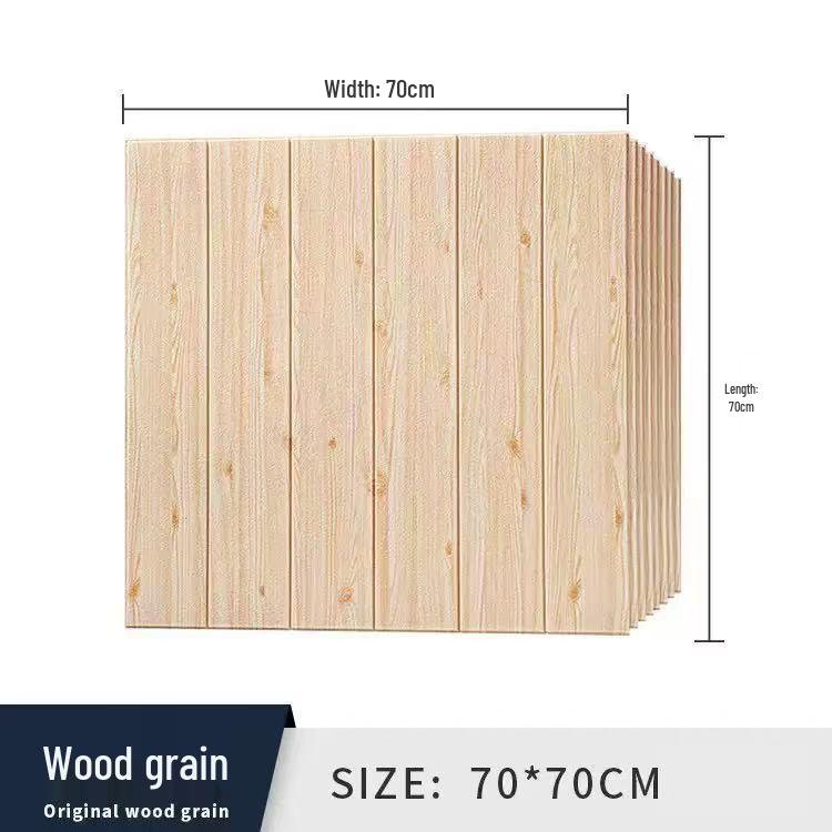 3D Soundproof XPE Foam Wall Sticker: Waterproof, Anti-collision, Soft Self-adhesive for Children's Rooms & Kindergartens