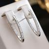 

Elegant V-Shaped Triangle Drop Earrings with Sparkling Crystal Zircon for Women and Girls