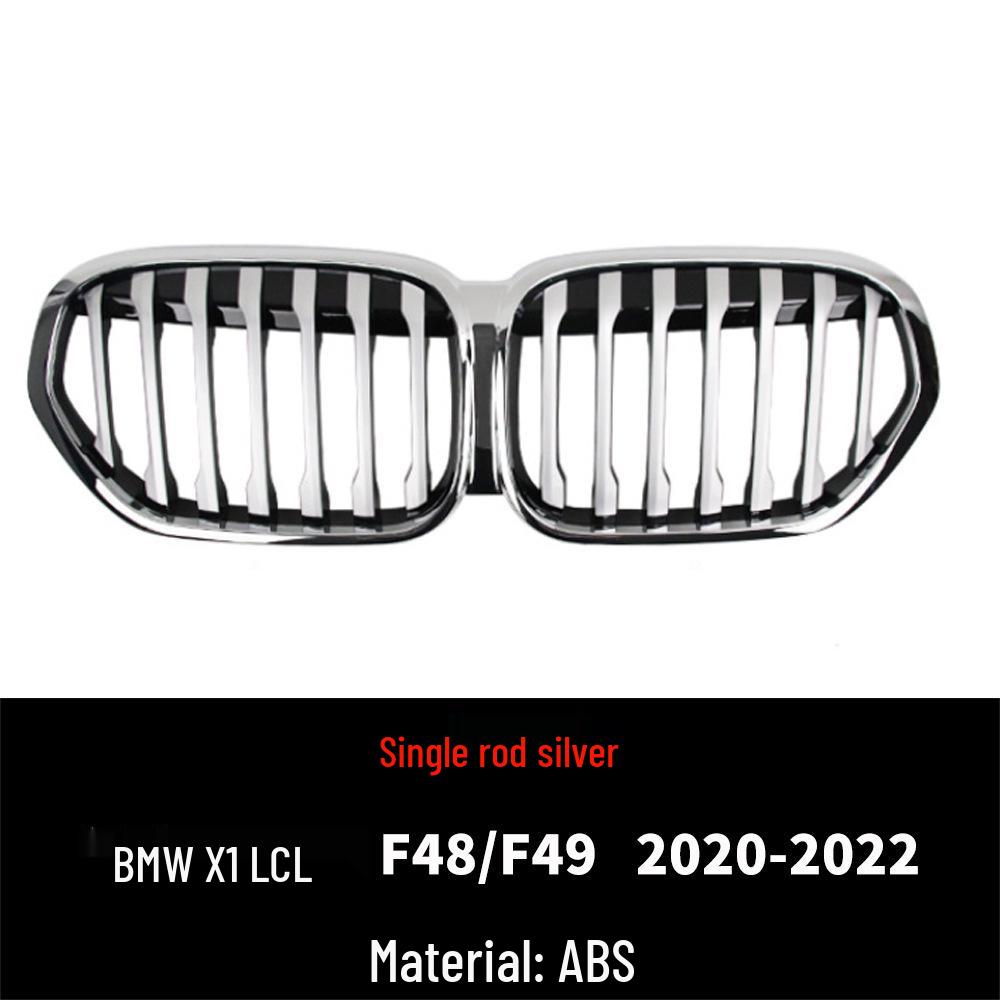 Compatible Black Chrome Kidney Grille for 2020-2022 BMW X1 F48/F49