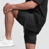 Crazy Muscle Men's Sports and Leisure Shorts Double Layered Marathon Basketball Fitness Quick Drying Shorts