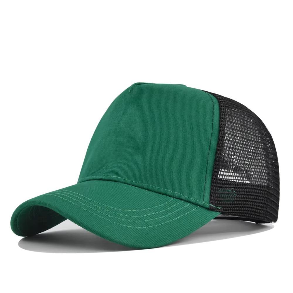 Casual 5 Panels Baseball Cap Breathable Solid Color Hard Top Cap Trucker Hat