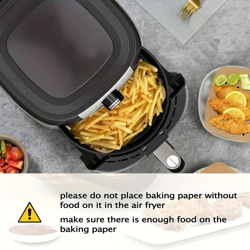 100pc Air Fryer Paper, Oil Paper, White Natural Color Oil Proof Paper, Disposable Household Baking Oil Absorbing Paper