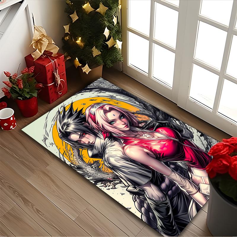 1 pièce de tapis de chaise imprimé Naruto pour utilisation à la maison, au bureau, tapis pour salon, cuisine, salle de jeux