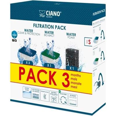 CIANO, Aquarium Consumables - Replacement Filter Cartridges for Aquarium Filter - 3-Month Pack - Size S