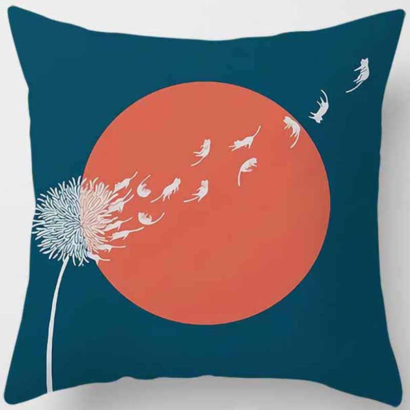 Auto Sofa Kissenbezug mit Löwenzahn-Druck Quadratischer Kissenbezug