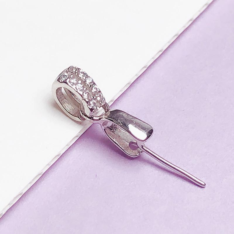 S925 Sterling Silver Jade Pendant Clasp Necklace Accessory