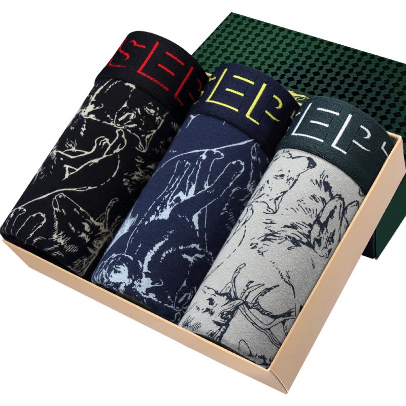 

Мужские хлопково-спандексовые боксеры-брифы Septwolves, 3 шт. 5XL