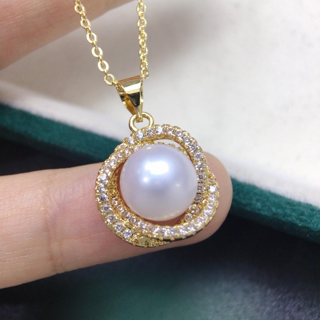 Fashionable Classic Bird's Nest Pearl Pendant Natural Freshwater Pearl Micro inlaid Zircon Pearl Jewelry