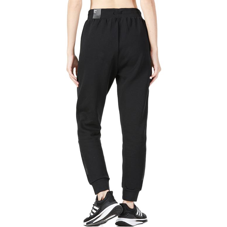 Adidas Женские спортивные брюки с принтом логотипа и манжетами на шнурке — фото 3