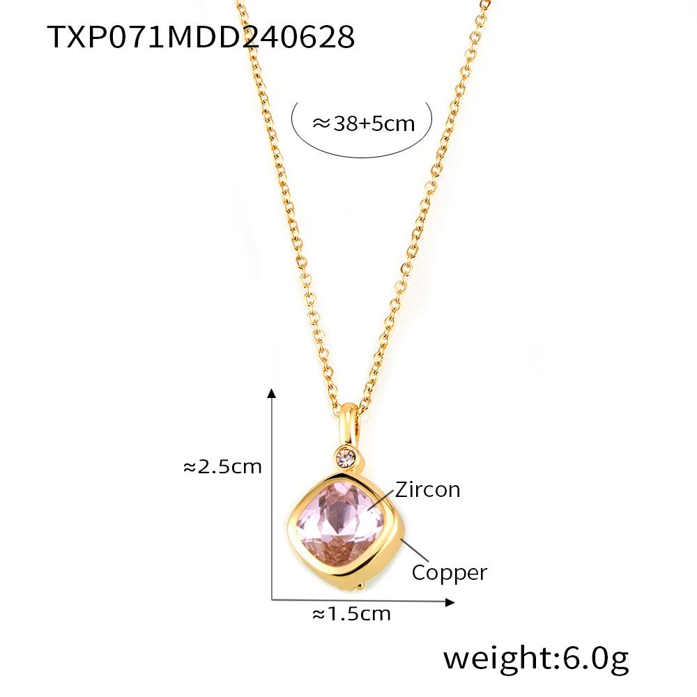 Chic Style Jewelry Set with Interchangeable Zircon - Unique Copper Design