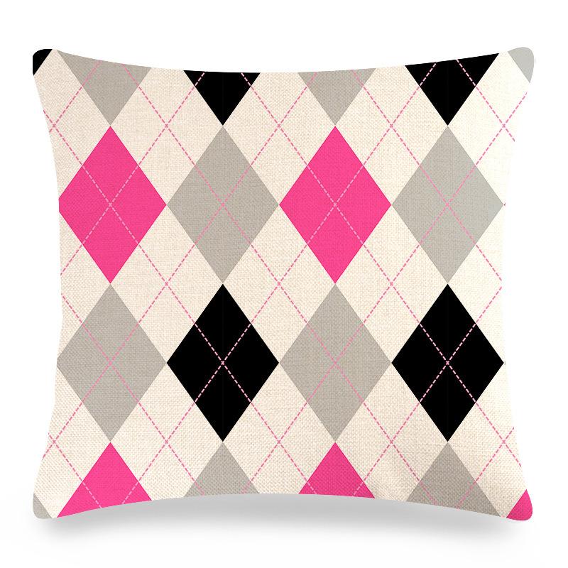 Home Decor Colorful Geometric Pattern Digital Print Pattern Cushion Cover Suitable for Sofa Bedroom Car Pillow Cover