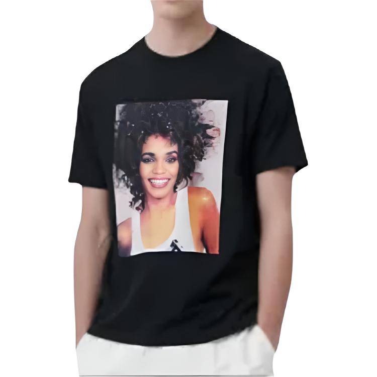 Palace Houston Singer Graphic Crew Neck T-Shirt Unisex Tops Black P19TS332