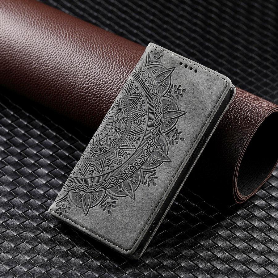 Luxury Embossing Flip Leather Case for iPhone 17 16 15 14 13 12 11 Samsung S25 S24 S23 A56 A55 Strong Magnetic Wallet Card Slot Cash Clip Phone Cover