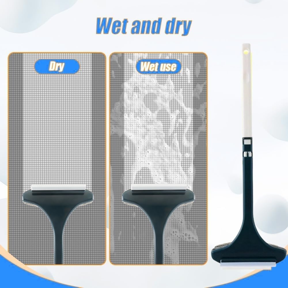 Screen Brush No Dismantling and Washing Cleaning Tool Window Net Glass Cleaning Multi-functional Wiper Two-in-one Double-sided Brush Screen Window