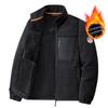 Warm Fleece Jacket with Stand-Up Collar