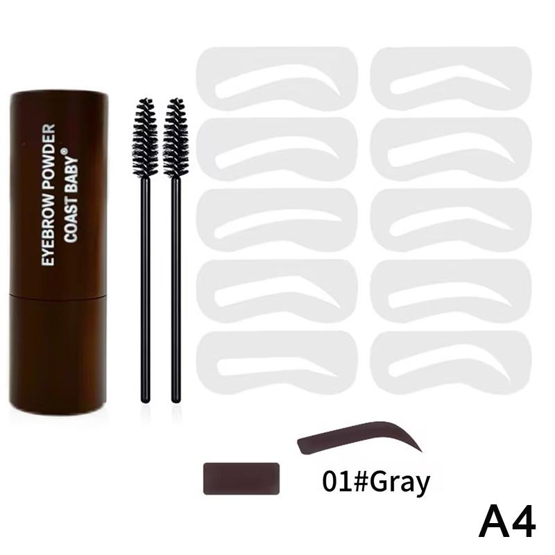 

Eyebrow Stamp Kit Brow Powder Stamp Waterproof Makeup With 10 Reusable Eyebrow Stencils With 2 Brush Long Lasting For Gift