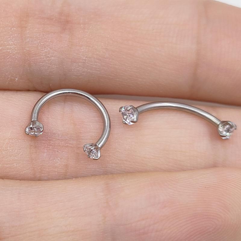 1/5/10pcs G23 Titanium Piercings Labret Stud Lip Nose Piercing Kit Eyebrow C Rod Body Jewelry ASTM-F136 Cartilage Earring