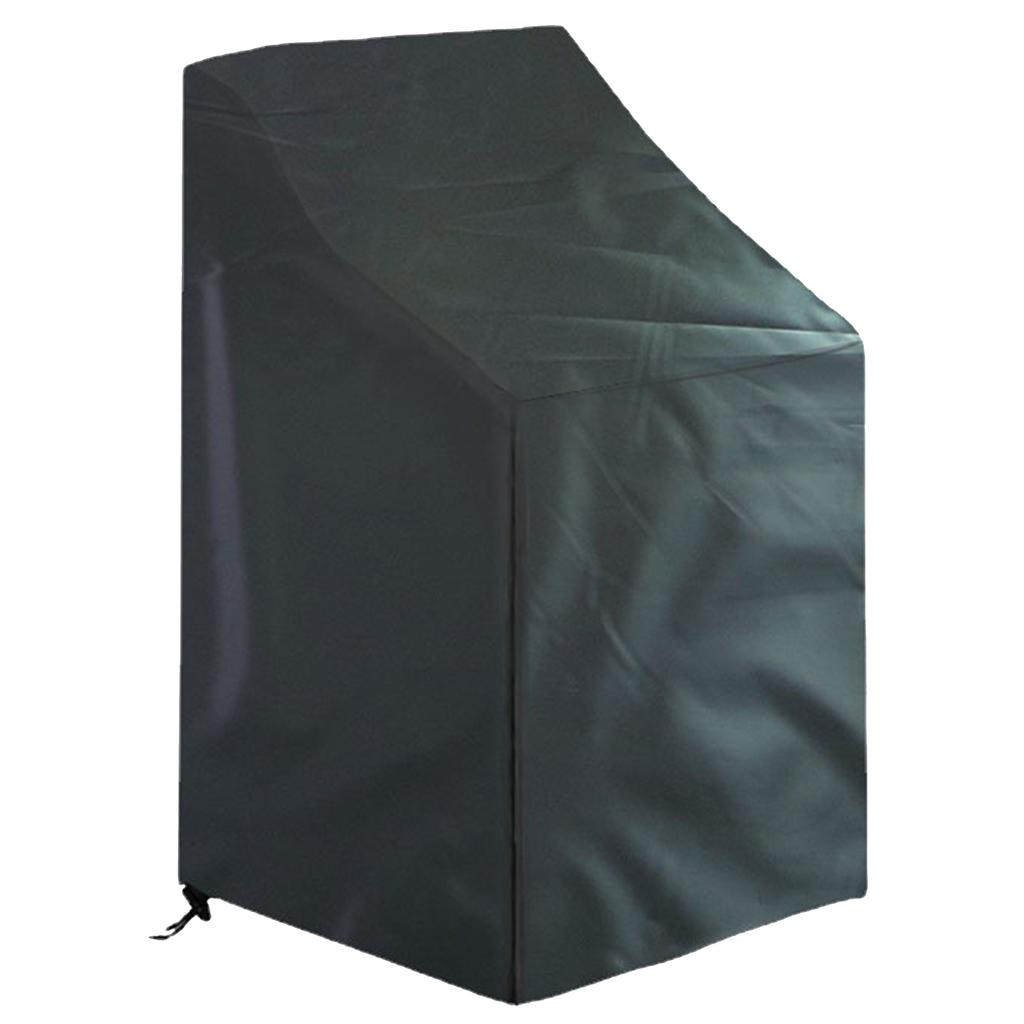 Fundas Impermeables para Sillas Patio Otomana Cubierta de Asiento negro Tela Oxford 210D Fundas Grandes para Sillas de Patio Exteriores Asiento Profundo