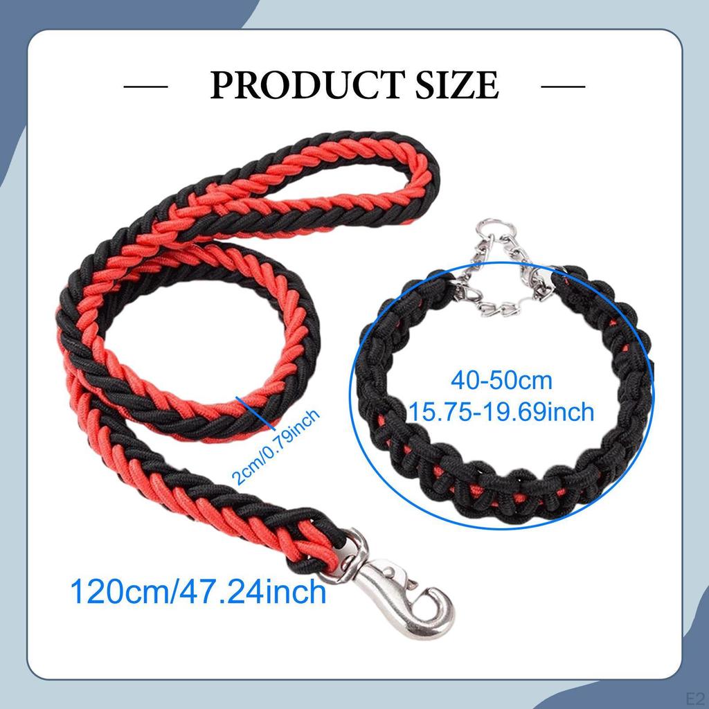 Braided Dog Leash Convenient Nylon Rope Portable for Cycling Jogging Hiking Outdoor