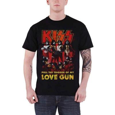 Kiss T-shirt in cotone unisex adulto Love Gun Glow