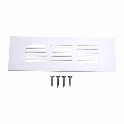 Aluminum Alloy Cabinet Vent Grille Door Vent for Wardrobe Shoe Rack Ceiling Wall Silver 50x150mm