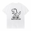 Damen Skate or Die No Saur Aufdruck T-Shirt Mode lustige Grafik-T-Shirts für Männer Frauen Sommer Oberteile Punk Streetwear Top T-Shirt