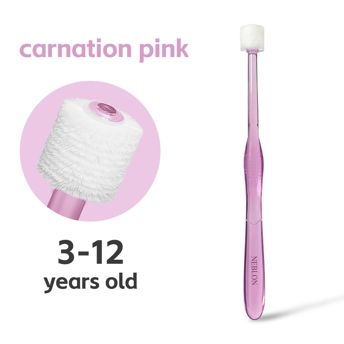 

Детская роликовая зубная щетка NEBLON 360 имеет мягкую и тонкую щетину для безболезненной чистки зубов и пользуется успехом у детей. античный пурпурный