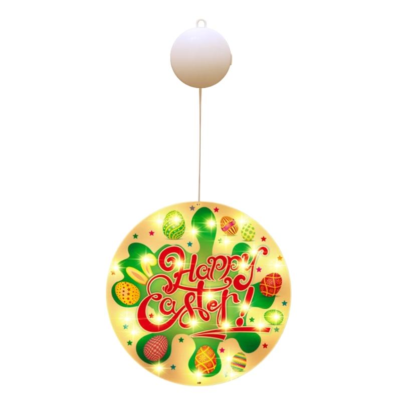 Festival LED Suction Cup Hangings Lamp Convenient Mounting Easter Lights Battery Operated LED Easter Light Adorment