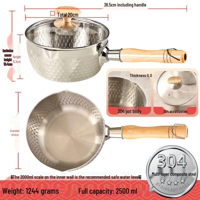 Huimaiyuan 316 Stainless Steel Yukihira Induction Pot