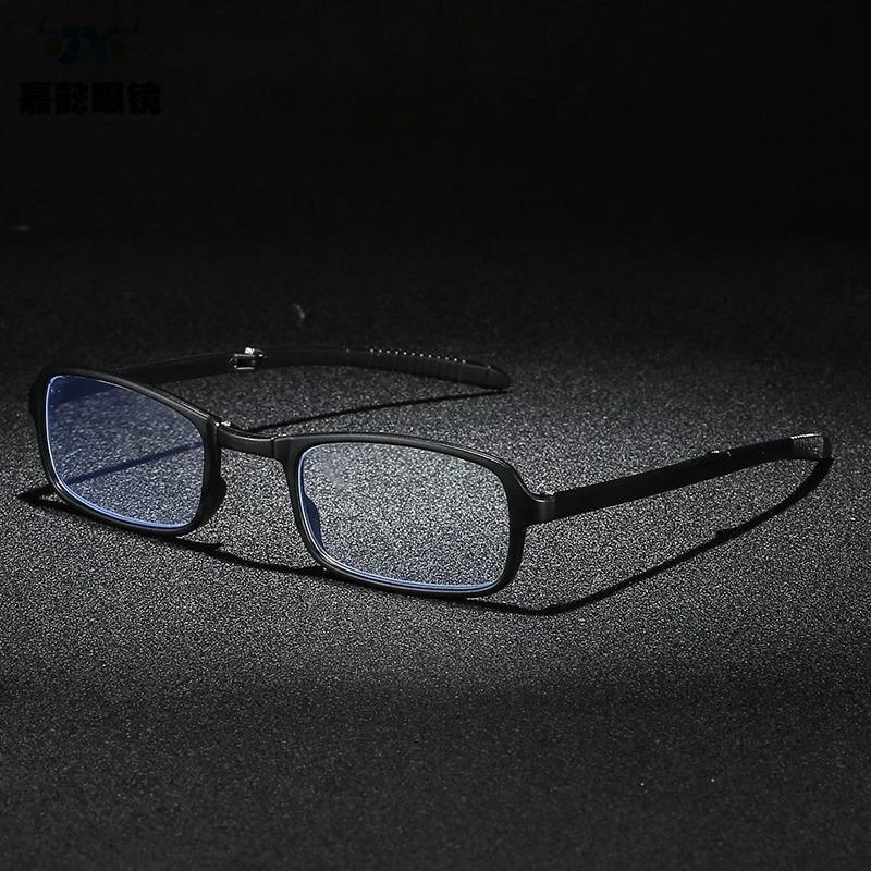 New Portable Folding Presbyopia Glasses Stylish Zipper Case Anti-Blue Light Reading Glasses Neutral Farsighted Glasses +4.0