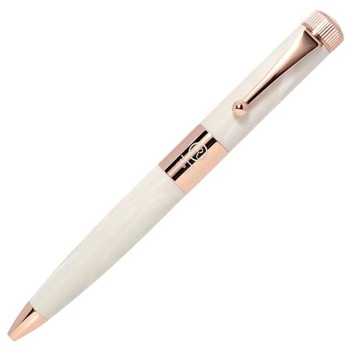 Romeo No. 3 Ballpoint Pen, Thick Barrel, Hakunseki White Marble