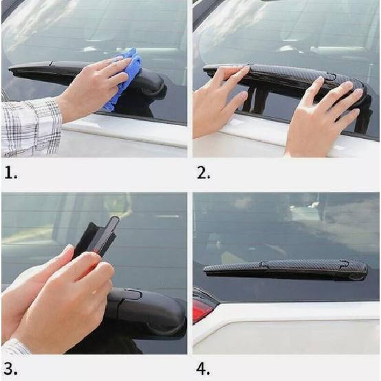 For Toyota RAV4 -2024 Rear Windscreen Wiper Cover Trims Carbon Fiber