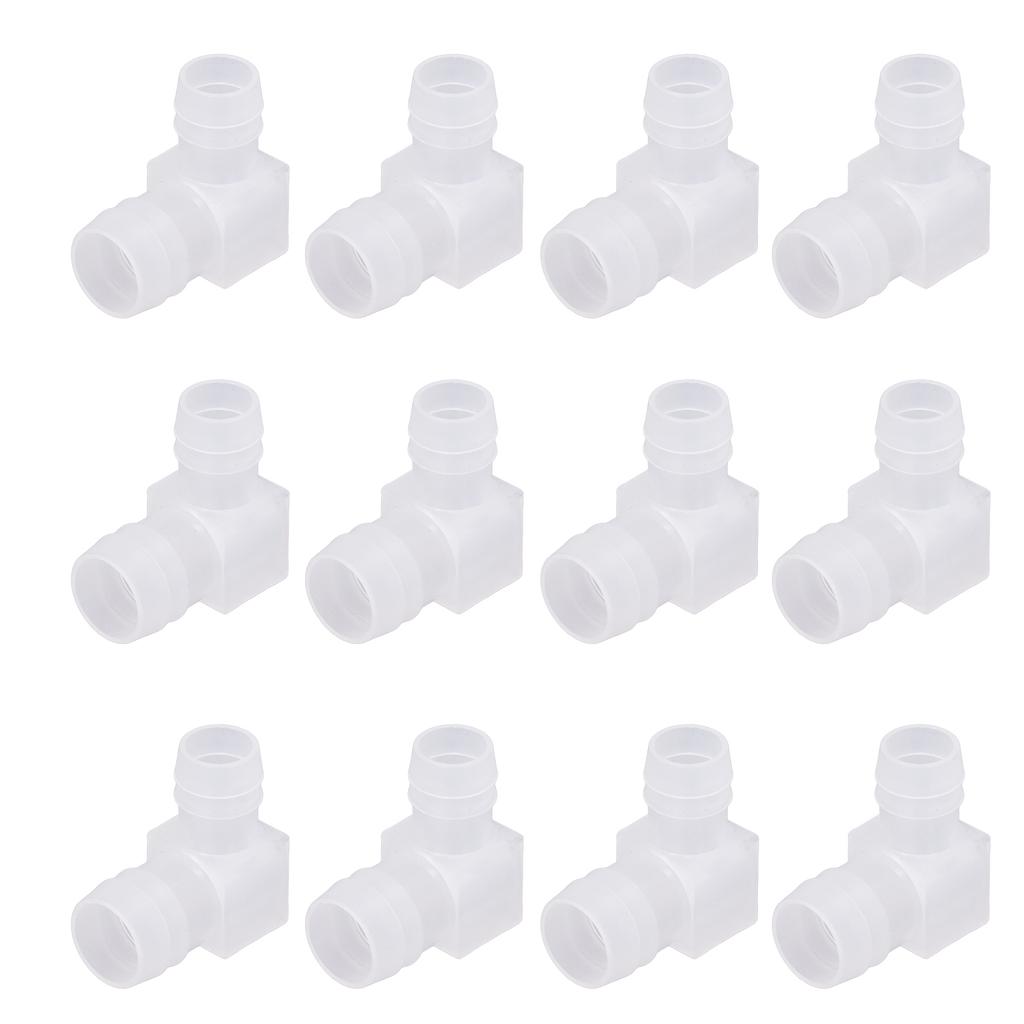 12Pcs Plastic Hose Barb Fitting 90 Degree L Right Angle Reducer Barbed Joint Adapter Elbow 16x20mm