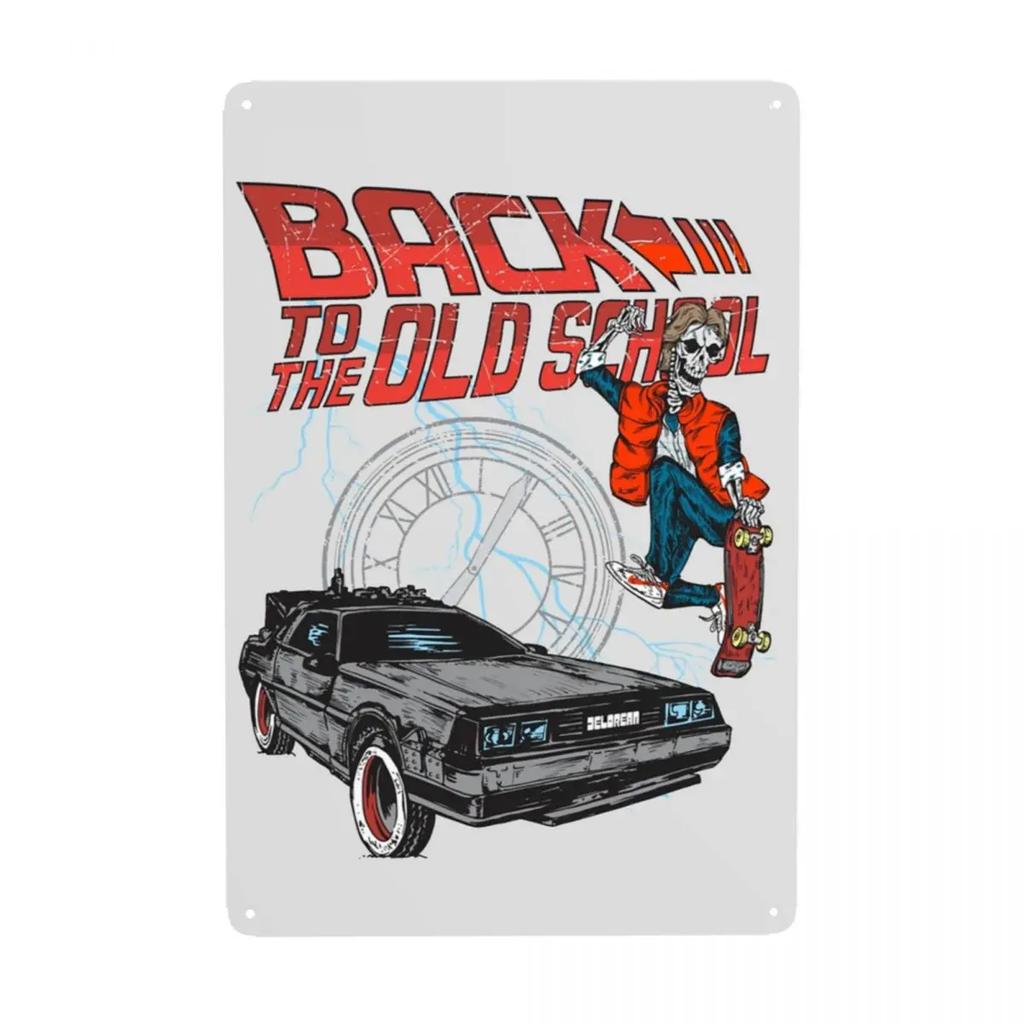 Flux Capacitor Metal Sign - Back To The Future Modern Tin Decorative Plaques, Office Store Pubs Club Art Decor