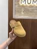 Inner height increase single shoe bag head half slippers women's shoes outer wear 2025 summer vacation style retro Roman woven sandals
