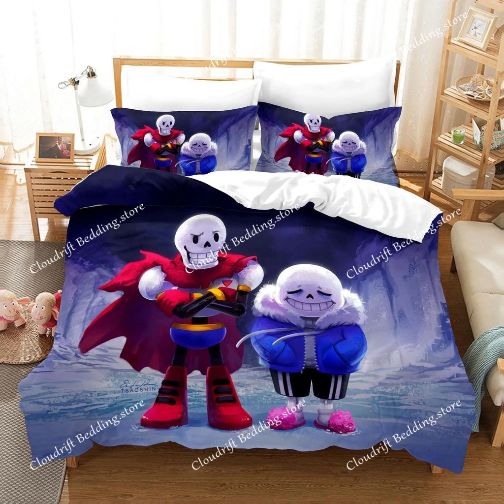 Games UNDERTALE Bedding Set Game Characters Print Duvet Cover Pillowcase Teenagers and Children Quilt Cover Various Sizes