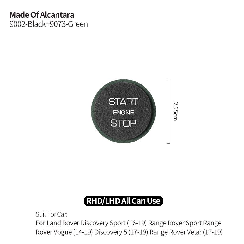 

Made of Alcantara For Land Rover Discovery Sport (2016-2019) Engine Start Button Trim Sticker Car Interior Tuning Accessories