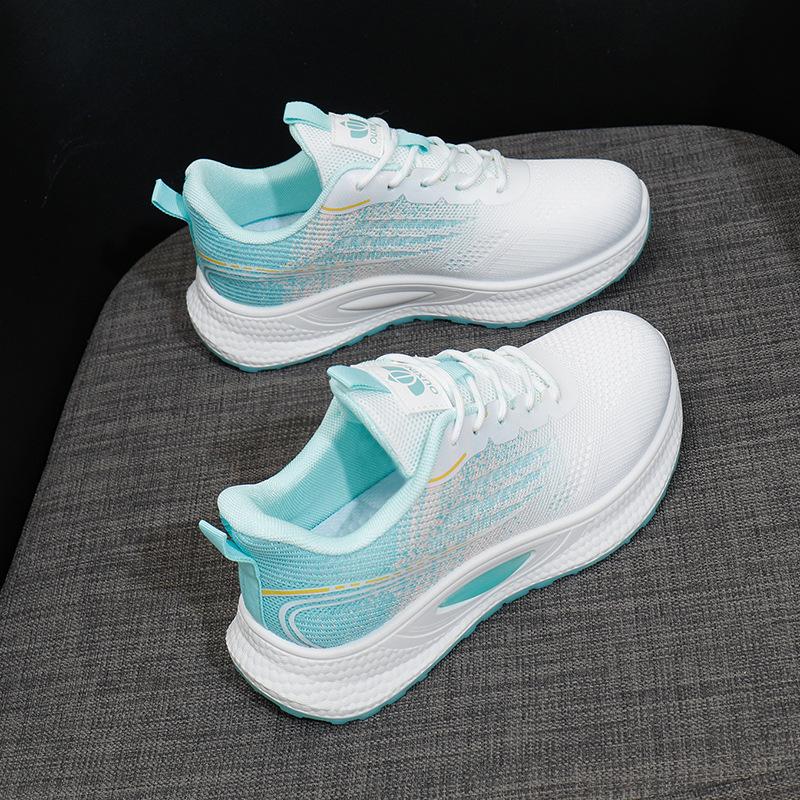 2025 spring new Korean version breathable fly-woven women's shoes ins tide student running sports shoes women's casual shoes Q1005