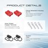 8 Pcs 6-10 Gauge Anderson Connector Plug 50A 12-36V Battery Quick Connector Red Battery Quick Disconnect Wire Harness Plug Kit For Winch Car Auto