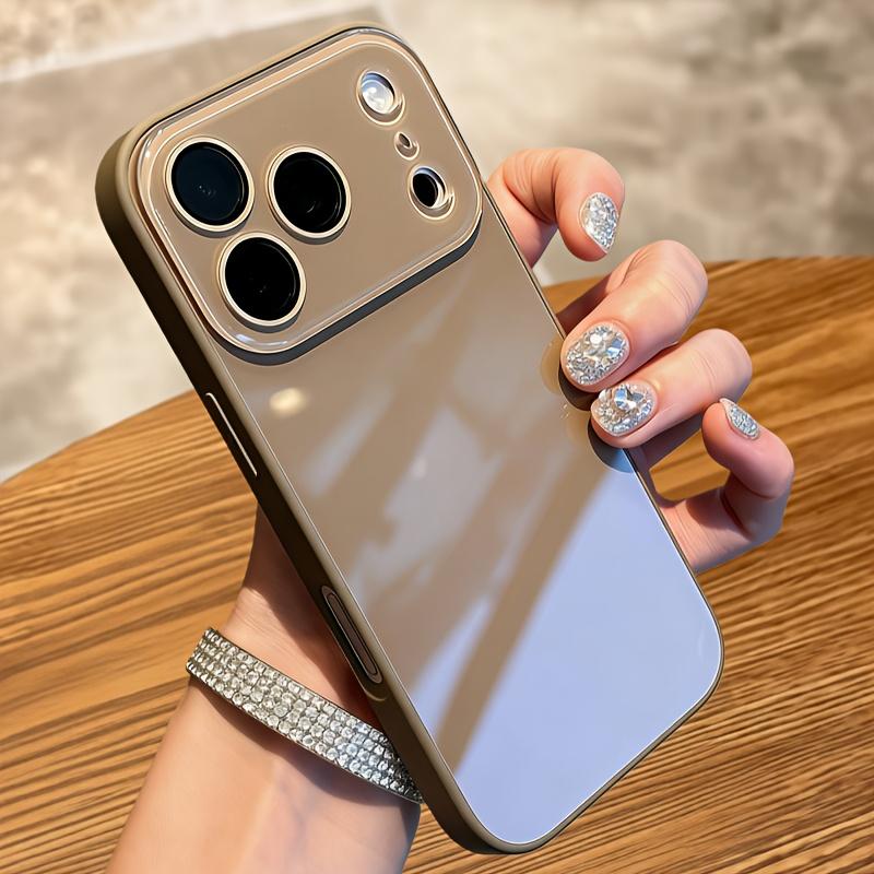 New Tempered Glass Camera Protection Phone Case for For Iphone 17 16 1 14 13 12 Pro Max Bumper Shockproof Hard Back Cover