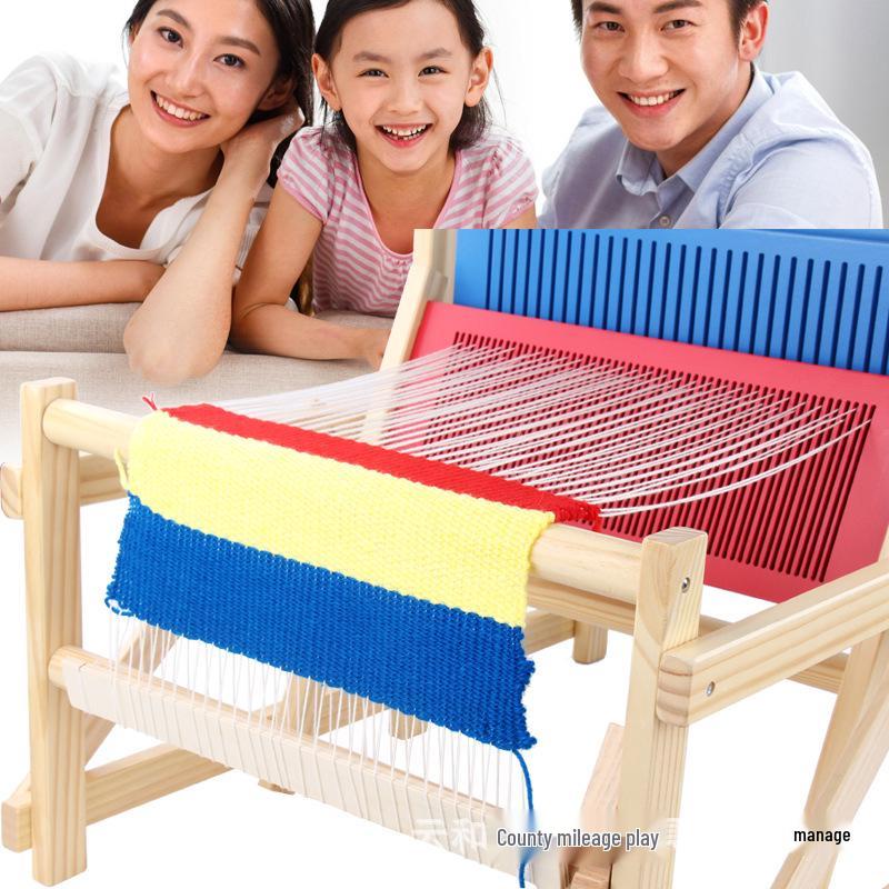Kids' Wooden DIY Loom: Creative Handmade Knitting Toy for Students