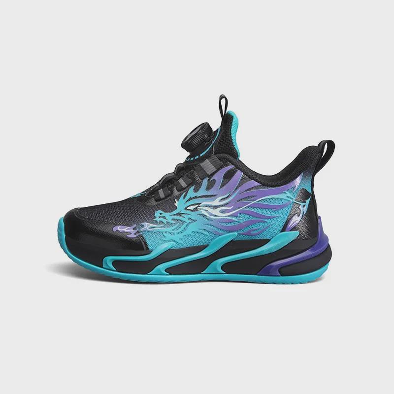 2025 Autumn Boys' Breathable Mesh Sports Shoes with Non-Slip Sole & Rotating Buckle