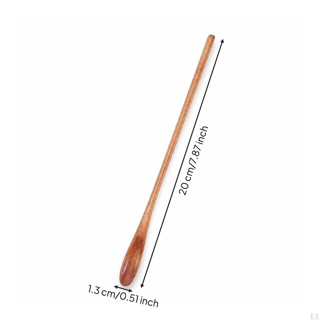 Wooden Spoon with Long Handle Mixing Drink Stirrer for Kitchen