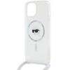 Karl Lagerfeld Klhmp15Shckhnt Iphone 15 / 14 / 13 6.1 Hardcase Transparent Crossbody Iml Karl Head Magsafe