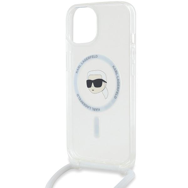Karl Lagerfeld Klhmp15Shckhnt Iphone 15 / 14 / 13 6.1 Hardcase Transparent Crossbody Iml Karl Head Magsafe