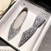 Sexy Socialite Sequined Pointed Head Shallow Mouth Single Shoes Women's Summer New Temperament One-pedal Flat Shoes